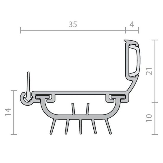 RP114 Fire Door Bottom Seal CA