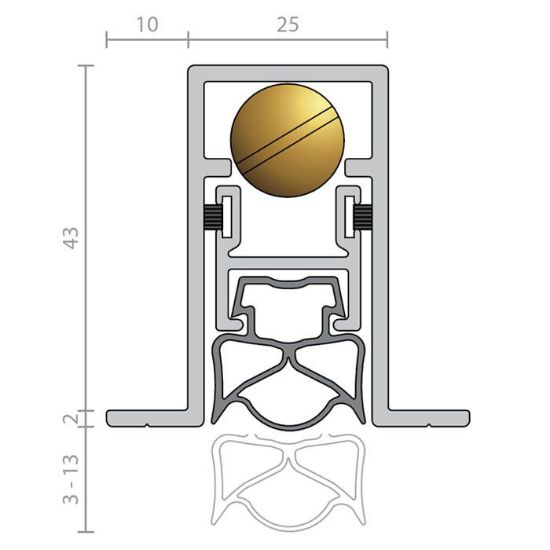 RP70Si Automatic Door Bottom Seal