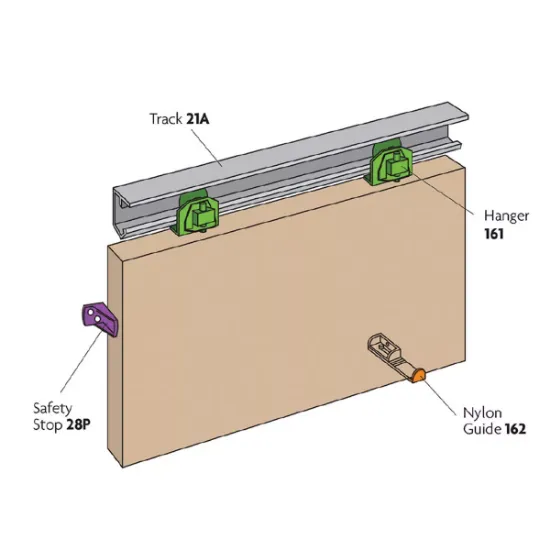 Sliding Door Top Hung with floor Guide for doors upto 30kg SIL