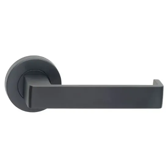 Dormakaba Viasion 8300/12 Lever Set on Round Rose BLK